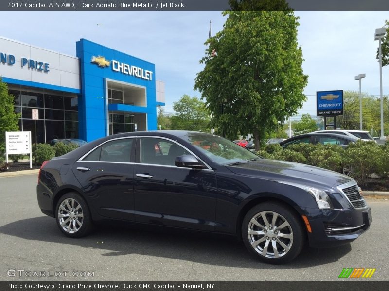 Dark Adriatic Blue Metallic / Jet Black 2017 Cadillac ATS AWD
