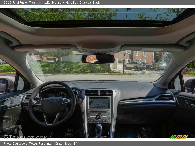 Magnetic Metallic / Charcoal Black 2016 Ford Fusion Titanium AWD