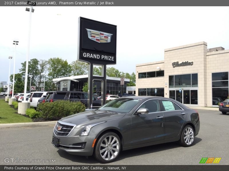 Phantom Gray Metallic / Jet Black 2017 Cadillac ATS Luxury AWD