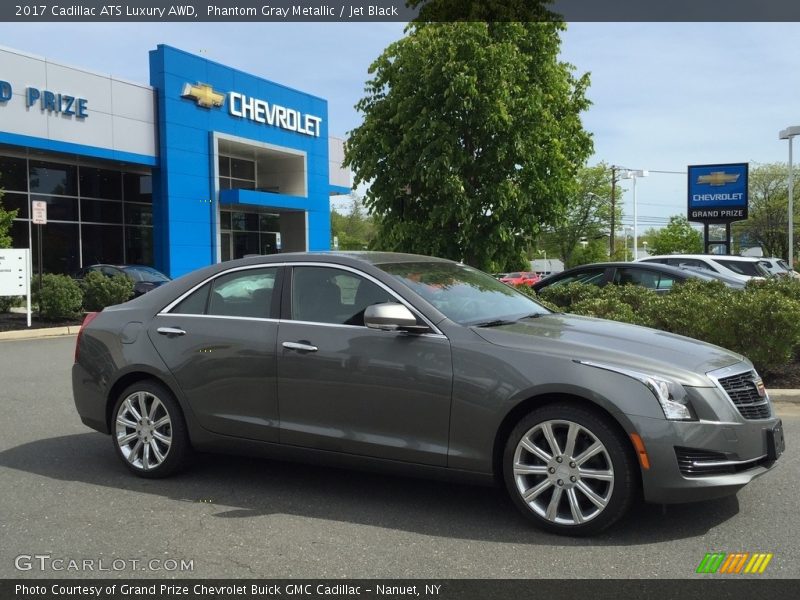 Phantom Gray Metallic / Jet Black 2017 Cadillac ATS Luxury AWD