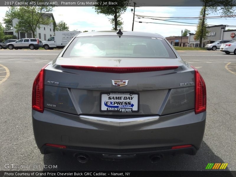 Phantom Gray Metallic / Jet Black 2017 Cadillac ATS Luxury AWD