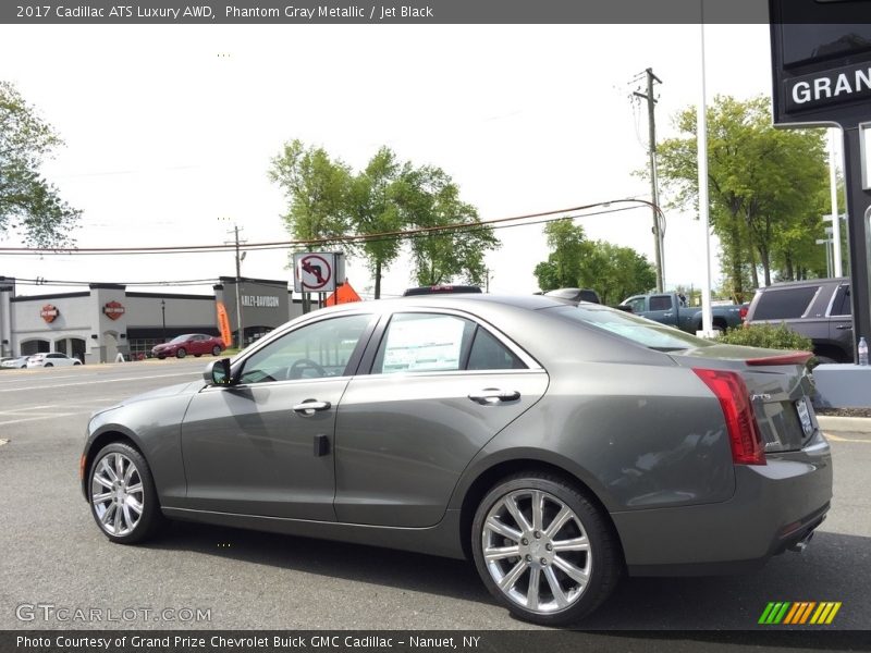 Phantom Gray Metallic / Jet Black 2017 Cadillac ATS Luxury AWD