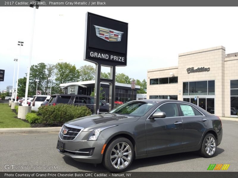 Phantom Gray Metallic / Jet Black 2017 Cadillac ATS AWD