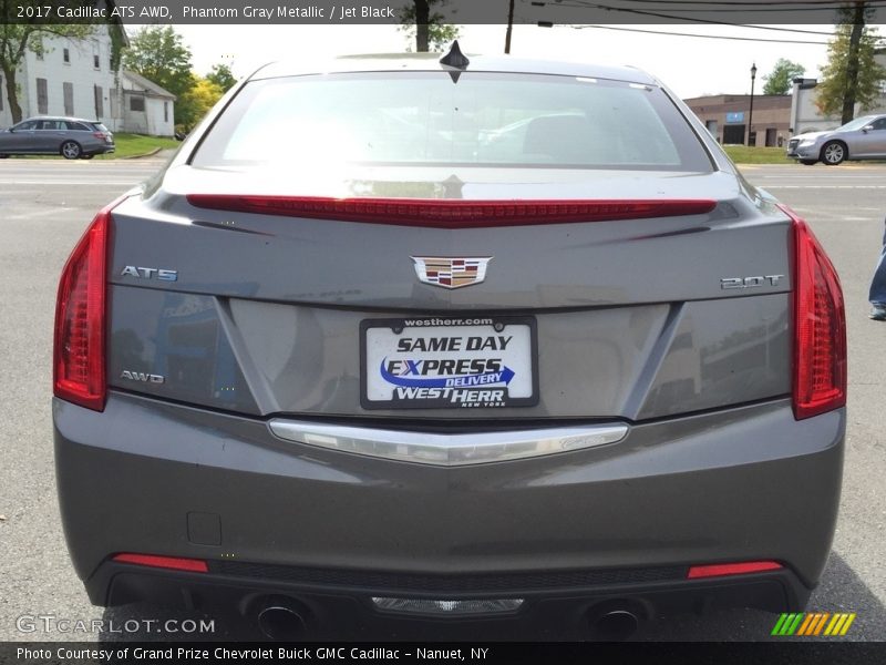 Phantom Gray Metallic / Jet Black 2017 Cadillac ATS AWD