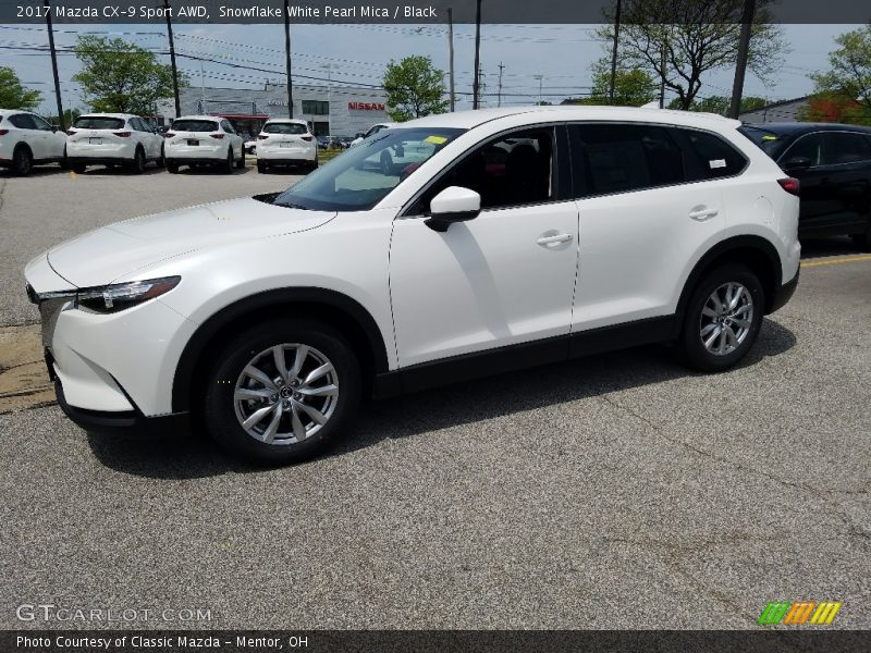 Snowflake White Pearl Mica / Black 2017 Mazda CX-9 Sport AWD