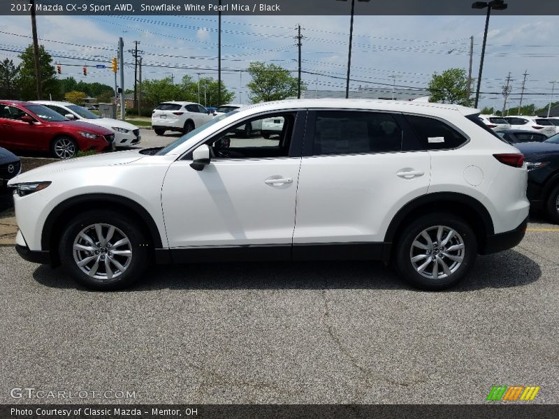 Snowflake White Pearl Mica / Black 2017 Mazda CX-9 Sport AWD