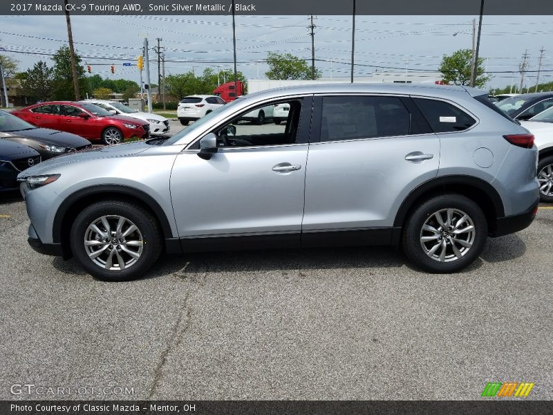 Sonic Silver Metallic / Black 2017 Mazda CX-9 Touring AWD