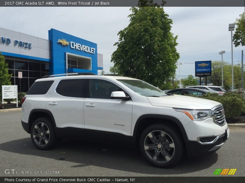White Frost Tricoat / Jet Black 2017 GMC Acadia SLT AWD