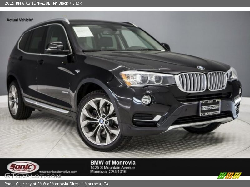 Jet Black / Black 2015 BMW X3 sDrive28i
