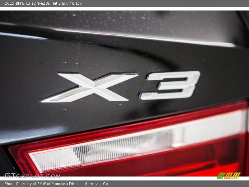 Jet Black / Black 2015 BMW X3 sDrive28i