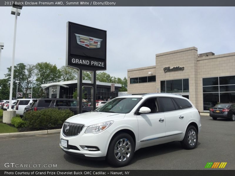 Summit White / Ebony/Ebony 2017 Buick Enclave Premium AWD