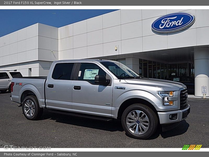 Ingot Silver / Black 2017 Ford F150 XL SuperCrew