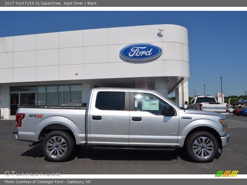 Ingot Silver / Black 2017 Ford F150 XL SuperCrew