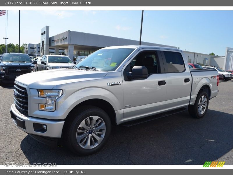 Ingot Silver / Black 2017 Ford F150 XL SuperCrew