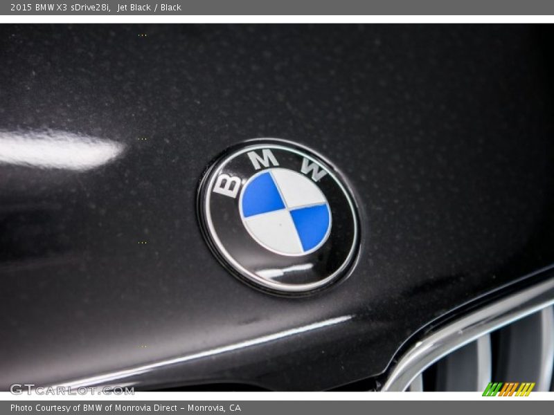 Jet Black / Black 2015 BMW X3 sDrive28i