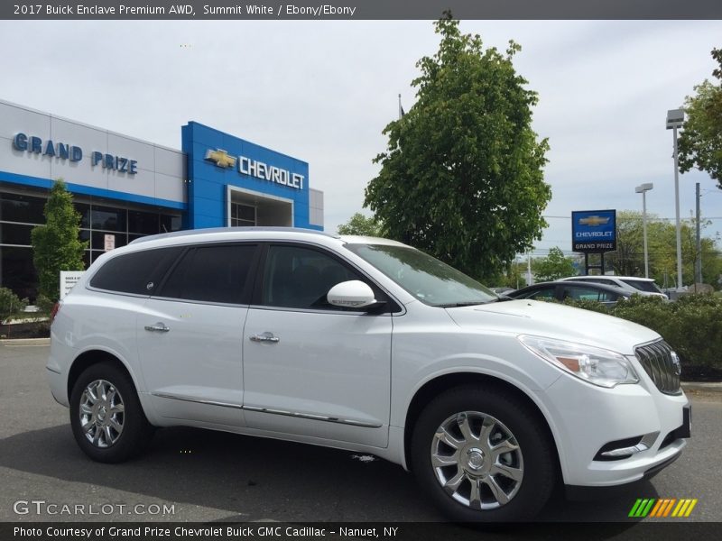 Summit White / Ebony/Ebony 2017 Buick Enclave Premium AWD