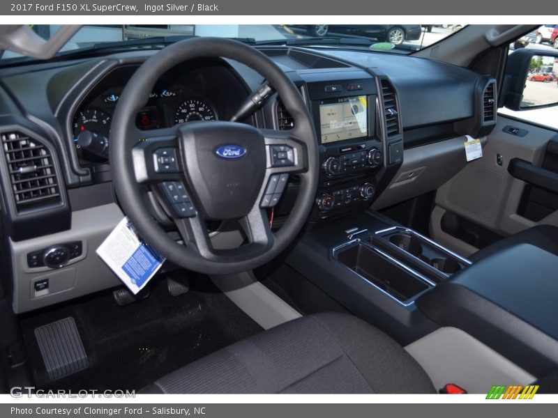 Ingot Silver / Black 2017 Ford F150 XL SuperCrew