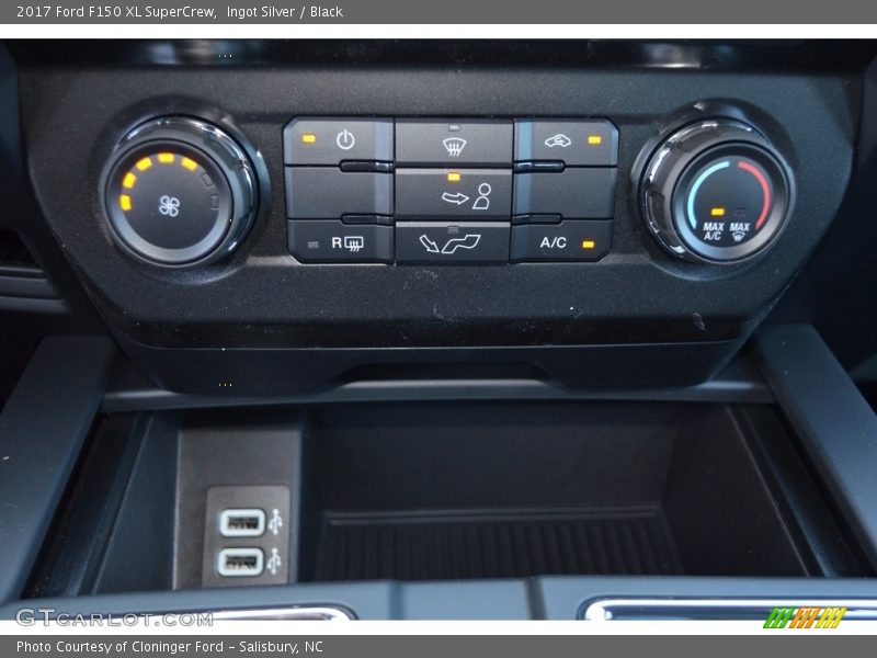 Ingot Silver / Black 2017 Ford F150 XL SuperCrew