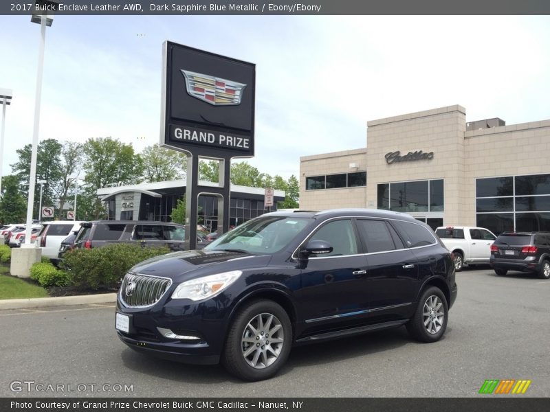 Dark Sapphire Blue Metallic / Ebony/Ebony 2017 Buick Enclave Leather AWD