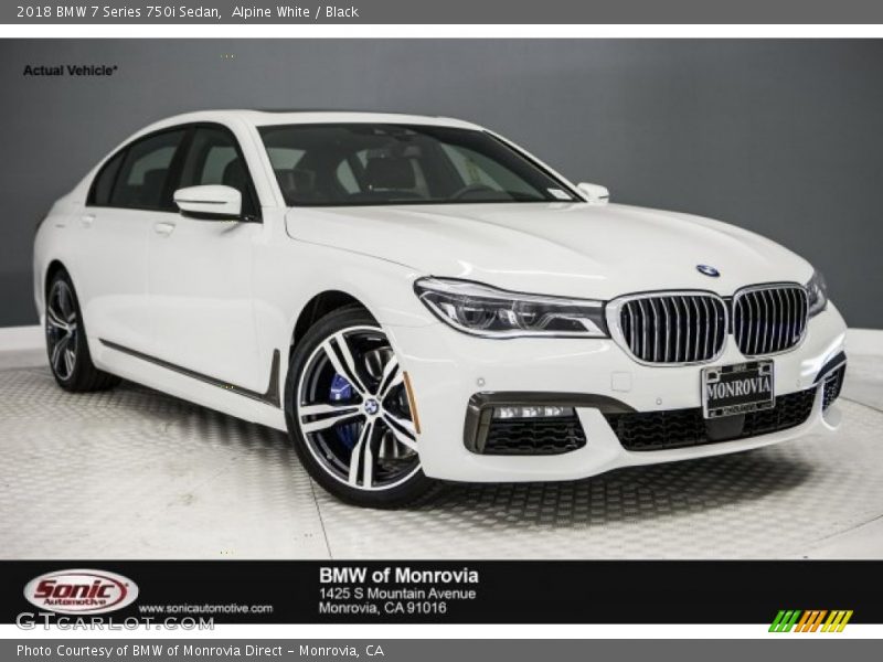 Alpine White / Black 2018 BMW 7 Series 750i Sedan