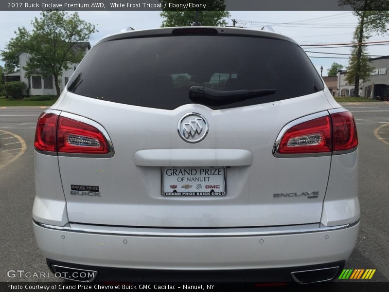 White Frost Tricoat / Ebony/Ebony 2017 Buick Enclave Premium AWD