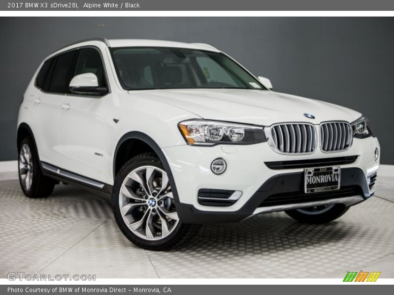 Alpine White / Black 2017 BMW X3 sDrive28i