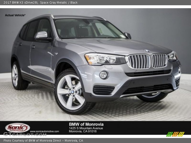 Space Gray Metallic / Black 2017 BMW X3 sDrive28i