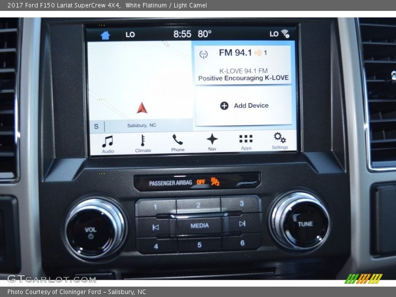 White Platinum / Light Camel 2017 Ford F150 Lariat SuperCrew 4X4