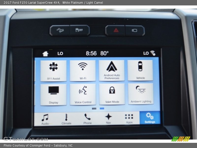 White Platinum / Light Camel 2017 Ford F150 Lariat SuperCrew 4X4