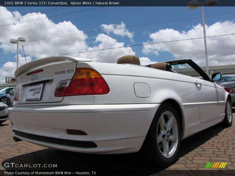 Alpine White / Natural Brown 2002 BMW 3 Series 325i Convertible