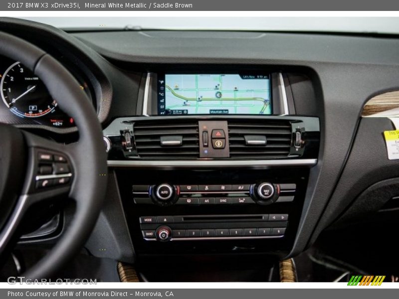 Mineral White Metallic / Saddle Brown 2017 BMW X3 xDrive35i