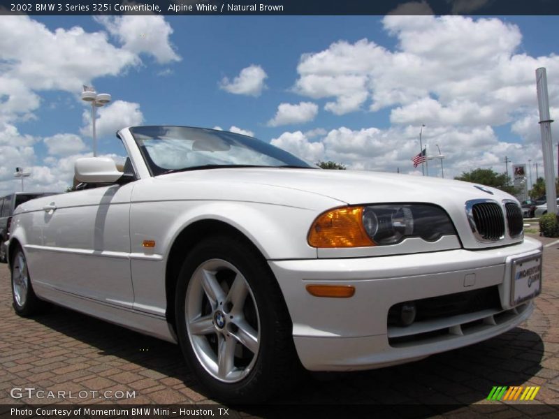 Alpine White / Natural Brown 2002 BMW 3 Series 325i Convertible