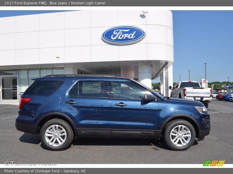 Blue Jeans / Medium Light Camel 2017 Ford Explorer FWD