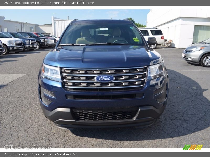 Blue Jeans / Medium Light Camel 2017 Ford Explorer FWD