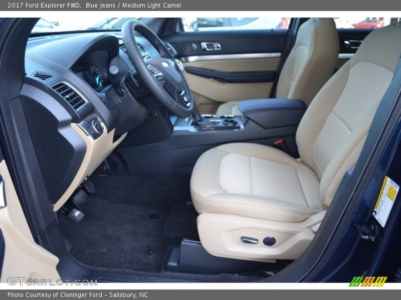 Blue Jeans / Medium Light Camel 2017 Ford Explorer FWD