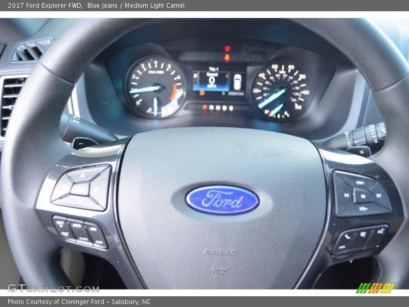 Blue Jeans / Medium Light Camel 2017 Ford Explorer FWD