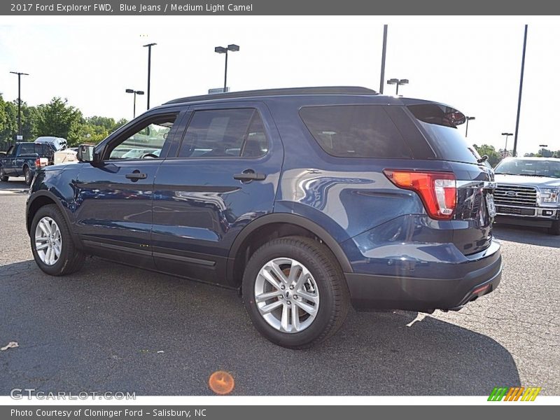 Blue Jeans / Medium Light Camel 2017 Ford Explorer FWD