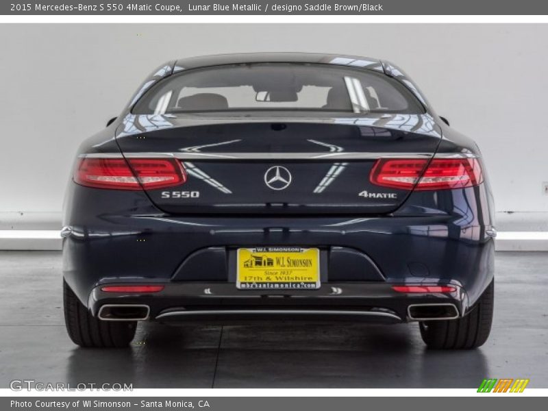 Lunar Blue Metallic / designo Saddle Brown/Black 2015 Mercedes-Benz S 550 4Matic Coupe