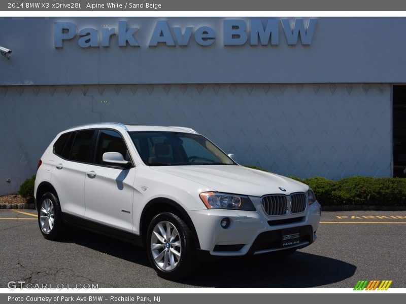 Alpine White / Sand Beige 2014 BMW X3 xDrive28i