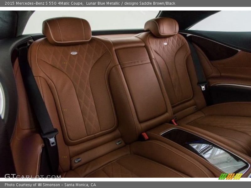 Lunar Blue Metallic / designo Saddle Brown/Black 2015 Mercedes-Benz S 550 4Matic Coupe
