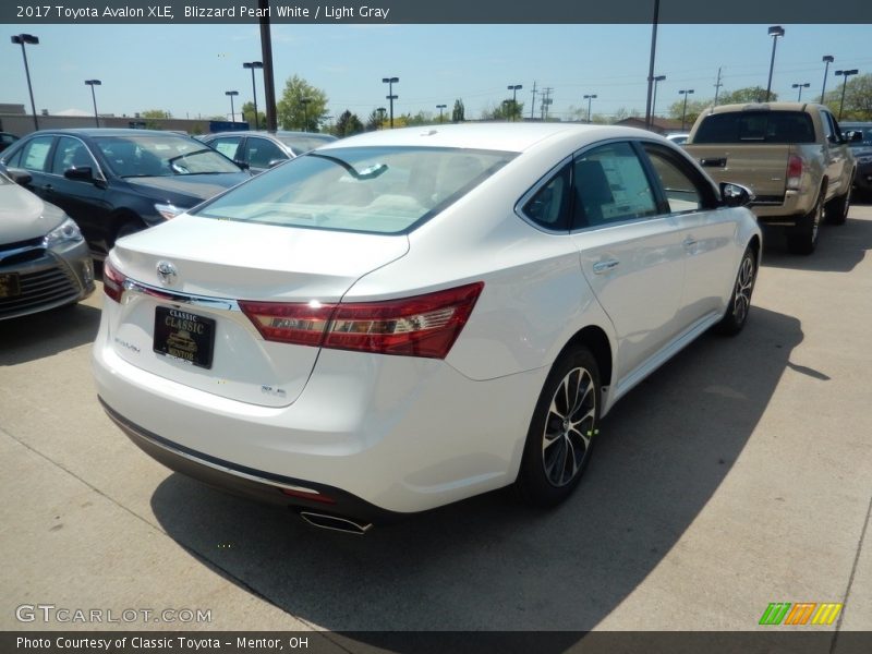 Blizzard Pearl White / Light Gray 2017 Toyota Avalon XLE