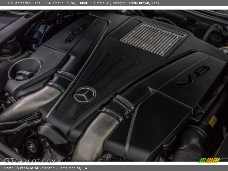 Lunar Blue Metallic / designo Saddle Brown/Black 2015 Mercedes-Benz S 550 4Matic Coupe