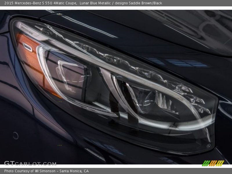 Lunar Blue Metallic / designo Saddle Brown/Black 2015 Mercedes-Benz S 550 4Matic Coupe