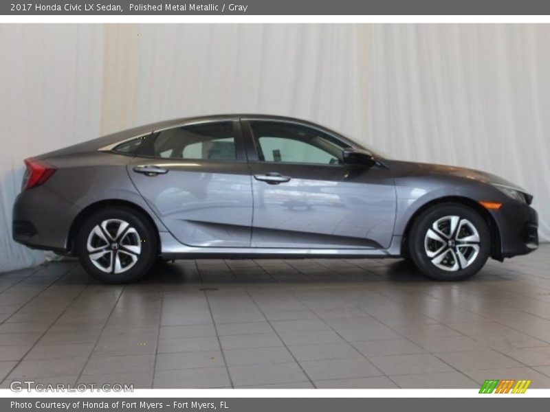 Polished Metal Metallic / Gray 2017 Honda Civic LX Sedan