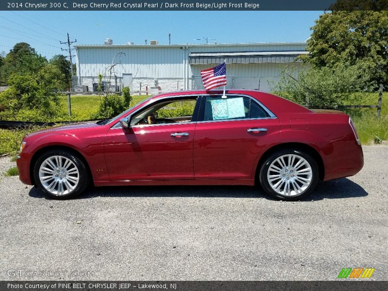 Deep Cherry Red Crystal Pearl / Dark Frost Beige/Light Frost Beige 2014 Chrysler 300 C
