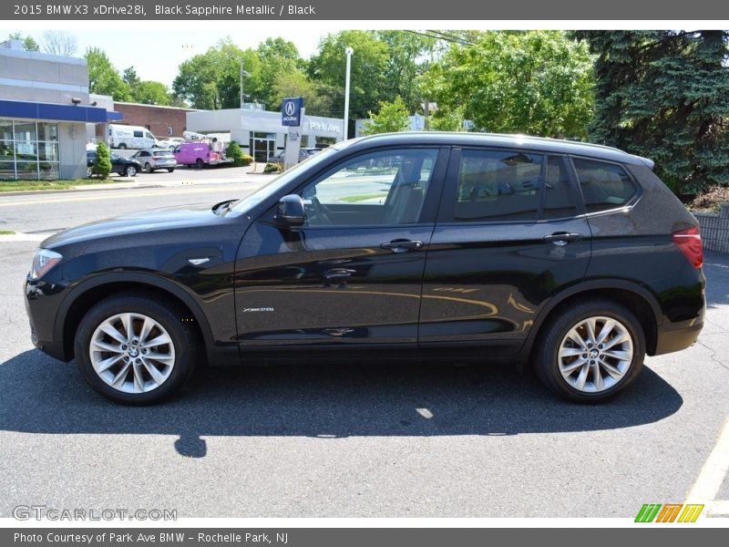 Black Sapphire Metallic / Black 2015 BMW X3 xDrive28i