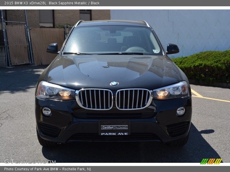 Black Sapphire Metallic / Black 2015 BMW X3 xDrive28i