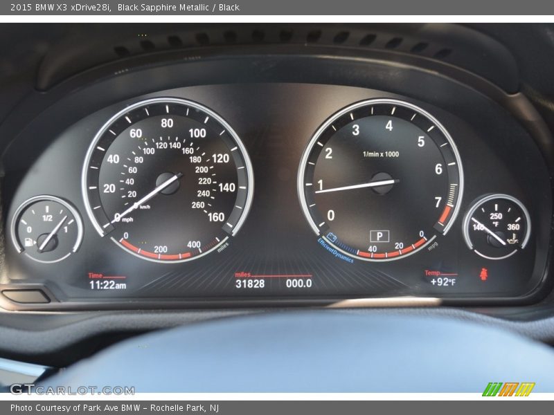Black Sapphire Metallic / Black 2015 BMW X3 xDrive28i