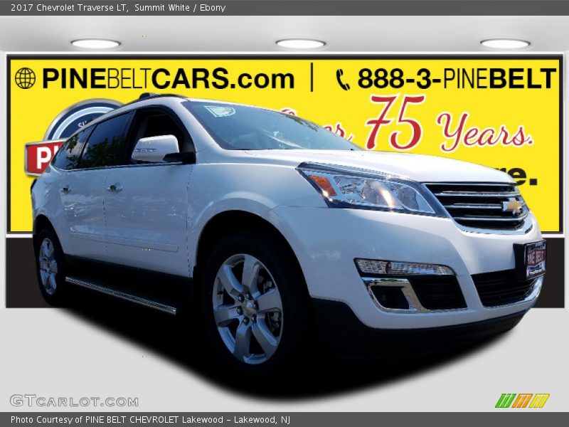 Summit White / Ebony 2017 Chevrolet Traverse LT