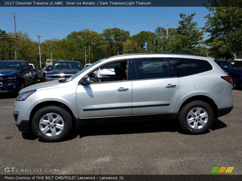 Silver Ice Metallic / Dark Titanium/Light Titanium 2017 Chevrolet Traverse LS AWD